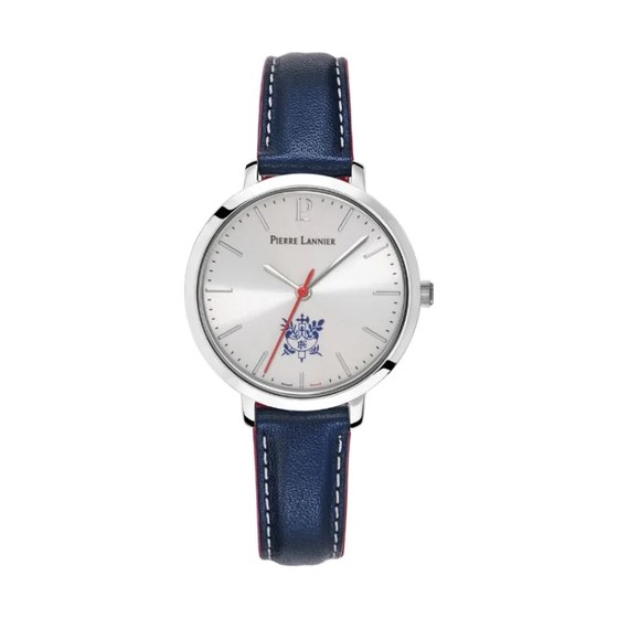 Pierre Lannier Cuir Bleu 453D626, boitier 30 mm