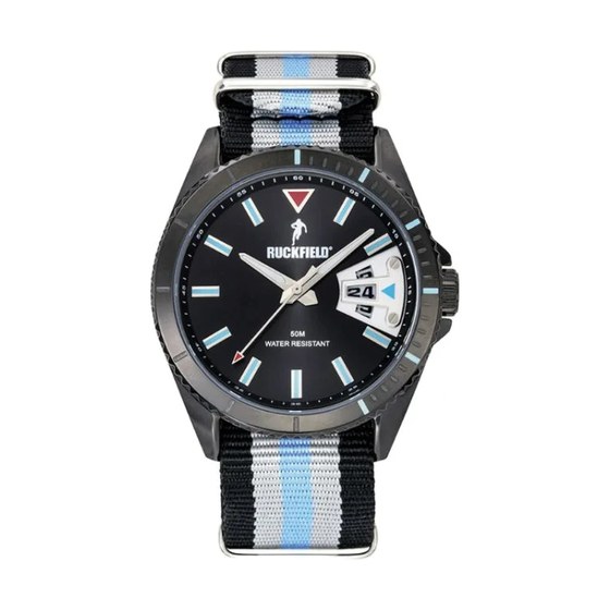 Ruckfield Rugby - Dateur - Nato Bleu Blanc et Noir, etanche 100 