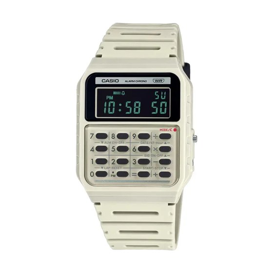 Casio Vintage Heritage Colors Calculatrice Rétro Ivoire Beige | CA-53WB-8BEF, etanche 200 