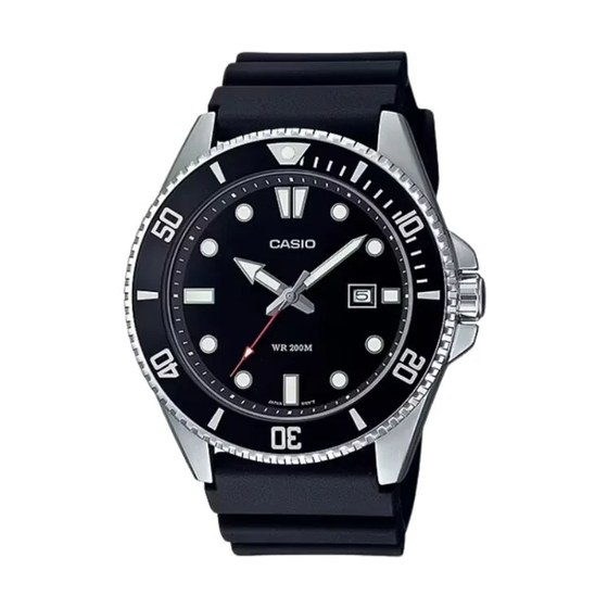 Casio Collection - Etanche 20ATM - Résine Noire - MDV-107-1A1VEF, etanche 200 
