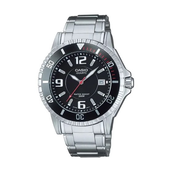 Casio Collection - Homme - Etanche 20 ATM - Argenté et Noire - MTD-1053D-1AVES, etanche 200 