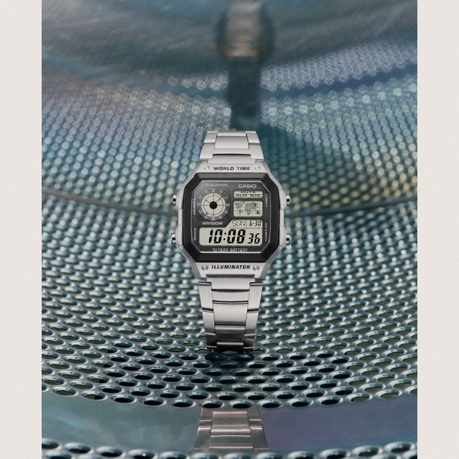 Casio AE-1200WHD Steel Watch in Use