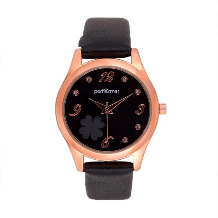 Face Montre Classique Performer Femme Simili Cuir Noir - 70711122