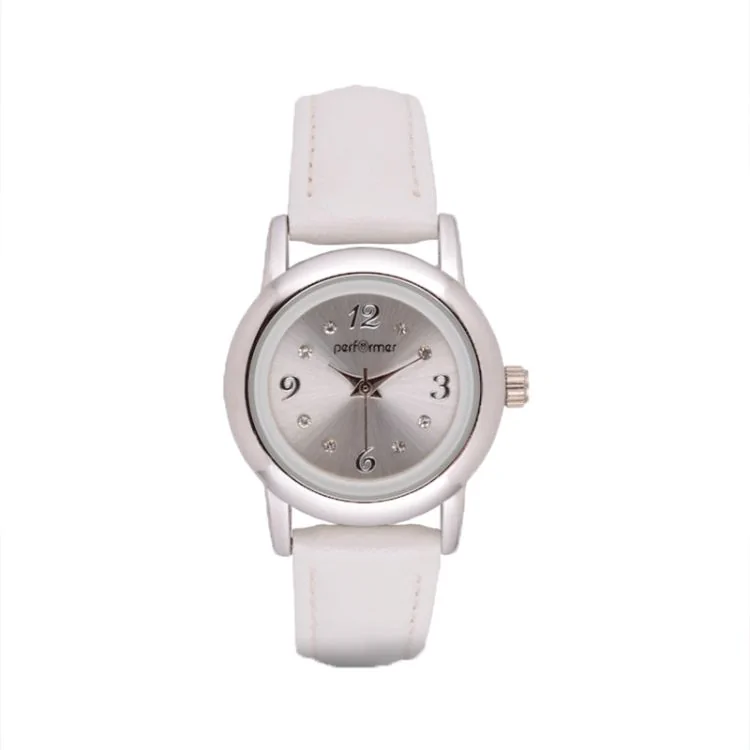 Face Montre Classique Performer Femme Simili Cuir Blanc - 70711172