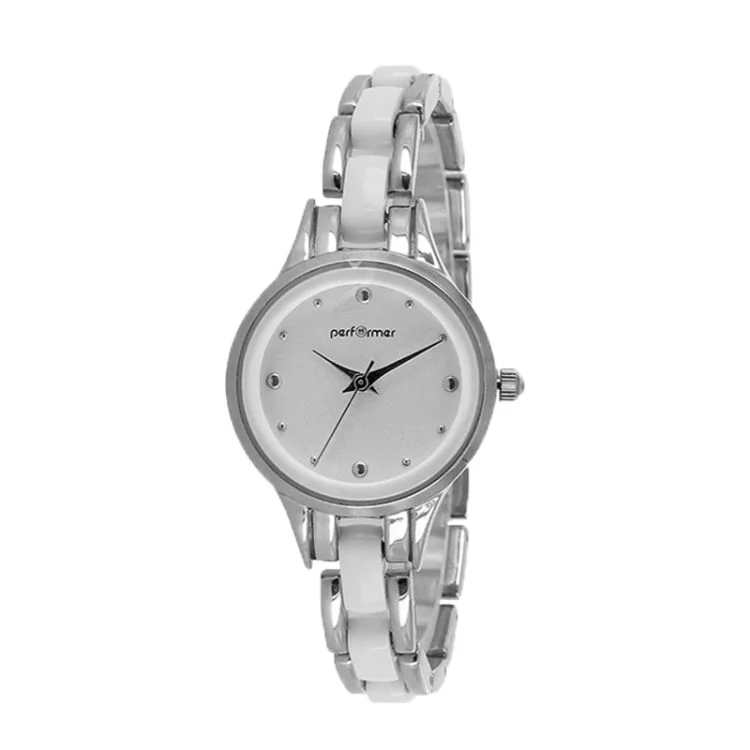 Face Montre Classique Performer Femme Acier et Maillons Argenté et Blanc - 70823742