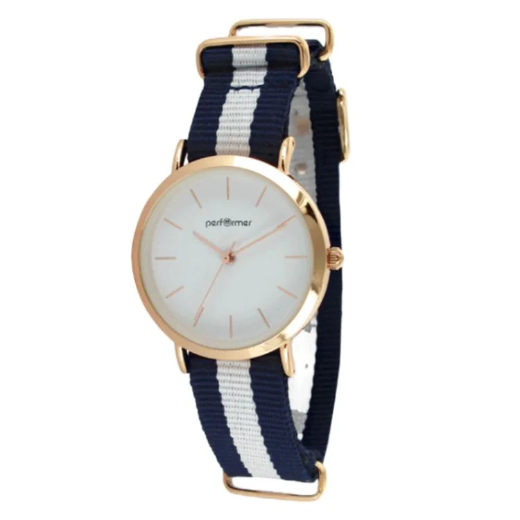 Face Montre Classique Performer Femme Nato Blanc et Bleu - 70912922