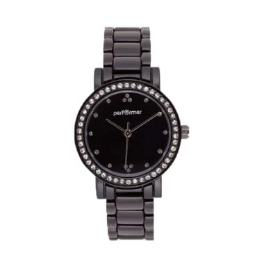 Face Montre Classique Performer Métal Noir à Strass 70820122