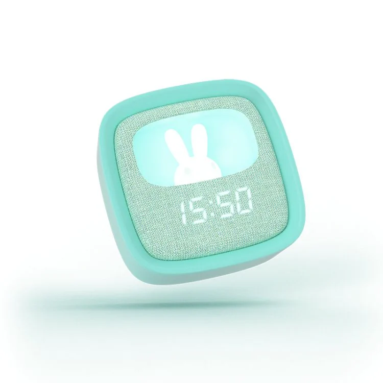 Face Réveil Veilleuse Enfant Billy Clock Tactile Turquoise