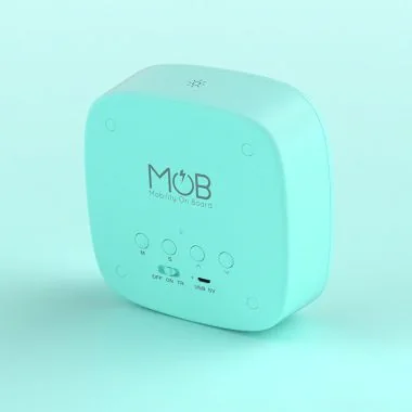 Dos 2 Réveil Veilleuse Enfant Billy Clock Tactile Turquoise