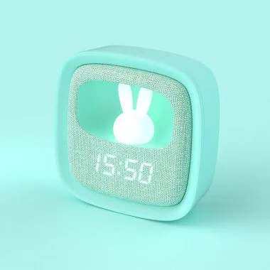 Profil Réveil Veilleuse Enfant Billy Clock Tactile Turquoise