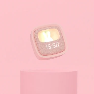 Face 3 Réveil Veilleuse Enfant Billy Clock Tactile Rose
