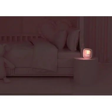Nuit Réveil Veilleuse Enfant Billy Clock Tactile Rose
