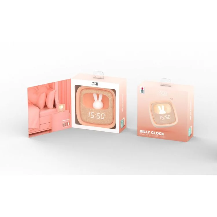 Packaging Réveil Veilleuse Enfant Billy Clock Tactile Rose