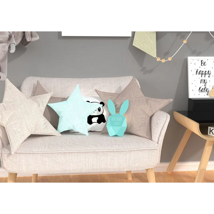 Ambiance 3 Réveil Lapin Intelligent Cutie Clock Mobility on Board Bleu Pastel