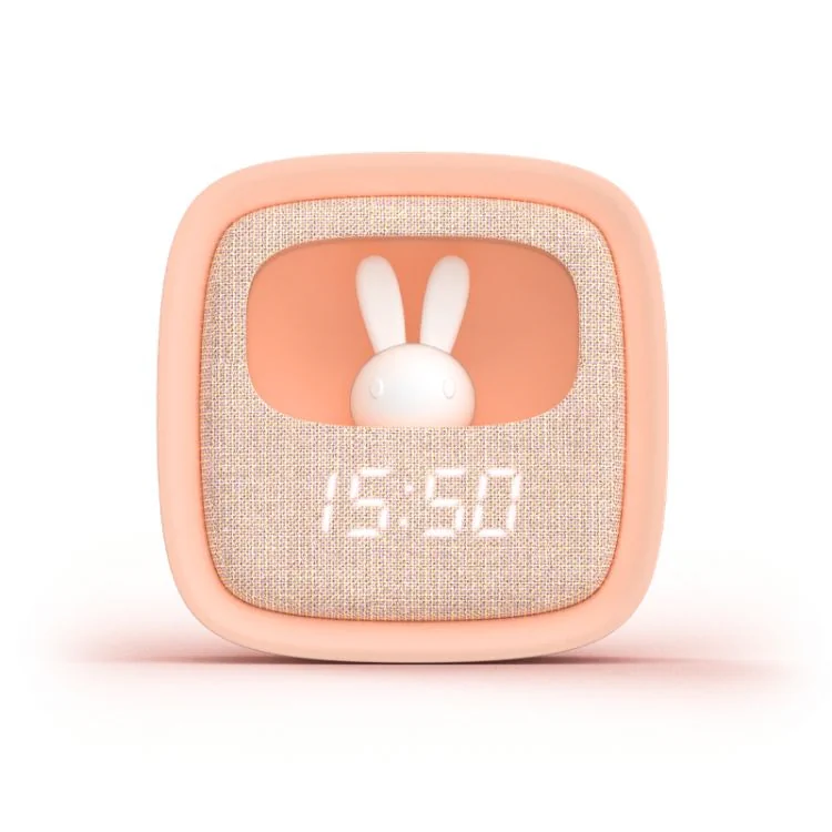 Face Réveil Veilleuse Enfant Billy Clock Tactile Rose