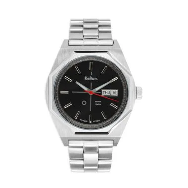 Face Montre Vintage Automatique Kelton Octogone Silver