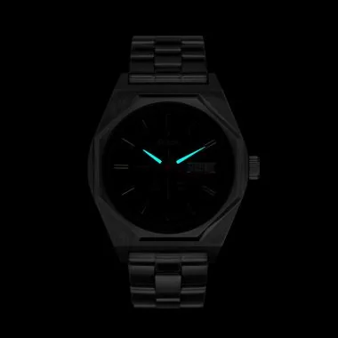 Noir Montre Vintage Automatique Kelton Octogone Silver