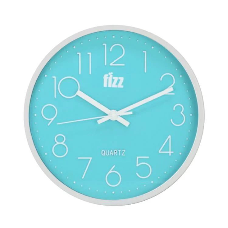 Face Pendule Murale Classique Fizz Bleu et Blanc