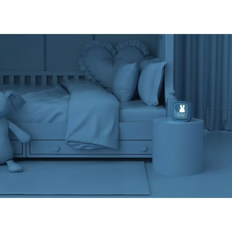 Ambiance Réveil Veilleuse Enfant Billy Clock Tactile Bleu Marine
