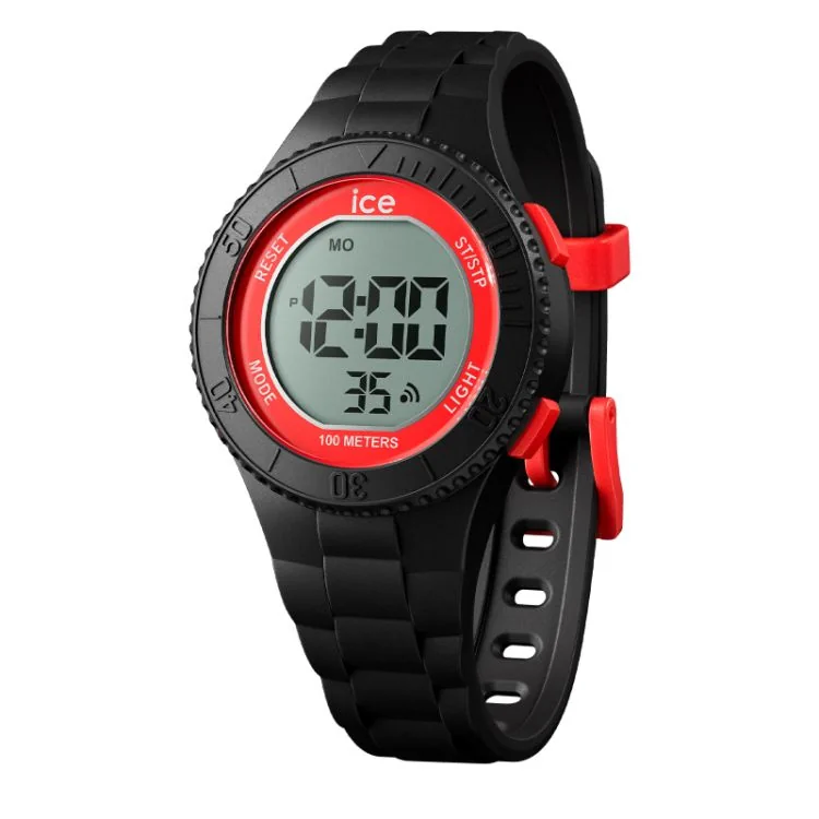 Face Montre Ice-Watch - Ice Digit Black Spider Enfant Noire et Rouge Extra Small