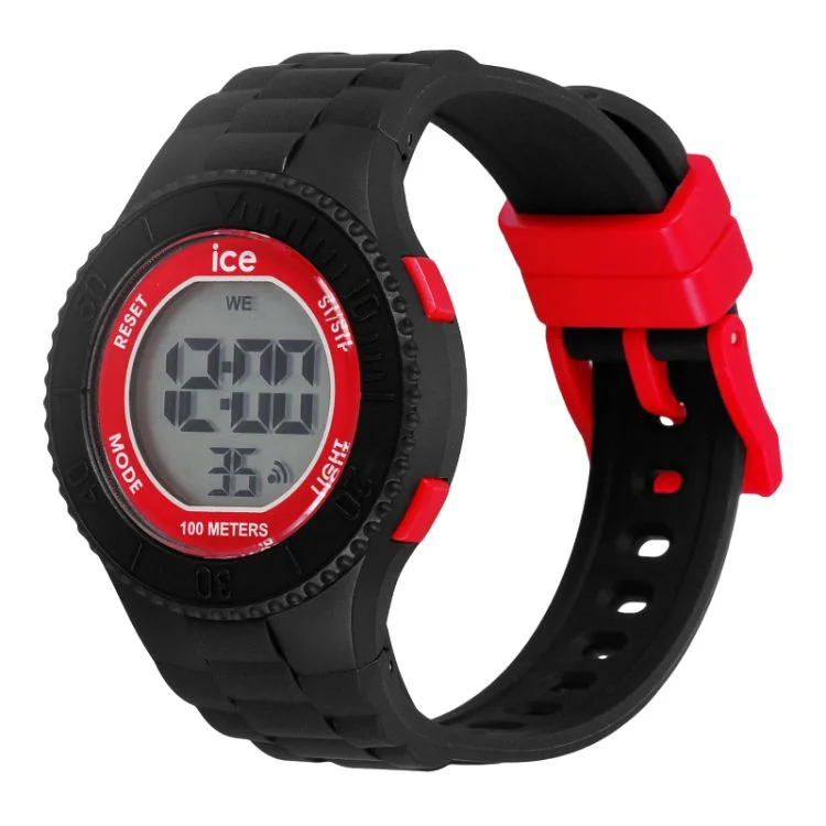 Profil Montre Ice-Watch - Ice Digit Black Spider Enfant Noire et Rouge Extra Small