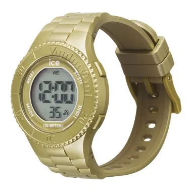 Profil Montre Ice-Watch - Ice Digit Gold Metallic Enfant Dorée Silicone Small
