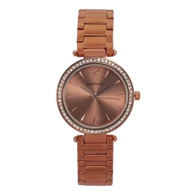Face Montre Classique Performer Femme Acier Brun Cadran Brun à Strass - 70826922
