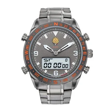 Face Montre Aviateur Patrouille de France Athos 1 Chrono Acier Argenté