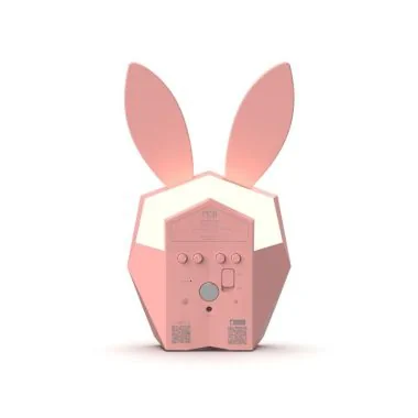 Dos Réveil Lapin Intelligent Cutie Clock Mobility on Board Rose Pastel