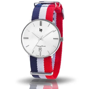 Face 2 Montre LIP - Dauphine 38 mm - Tricolore Bleu Blanc Rouge