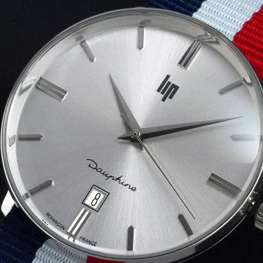Cadran Montre LIP - Dauphine 38 mm - Tricolore Bleu Blanc Rouge