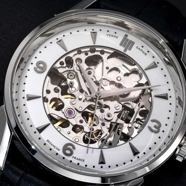 Cadran Montre LIP - Himalaya 40 mm - Squelette - Automatique - Cuir Noir