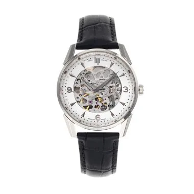 Face Montre LIP - Himalaya 40 mm - Squelette - Automatique - Cuir Noir