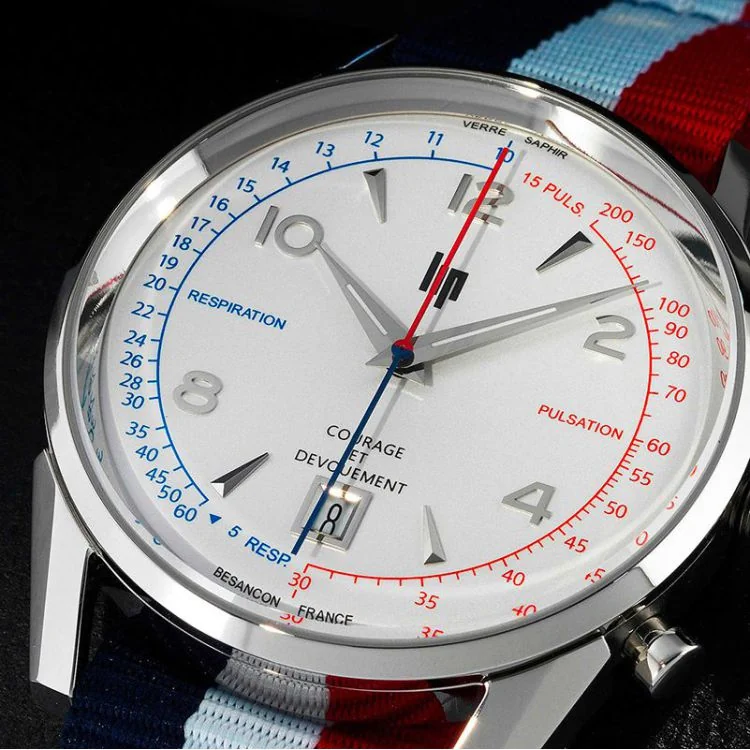Cadran Montre LIP - Himalaya 40 mm - Courage - Bleu Blanc Rouge