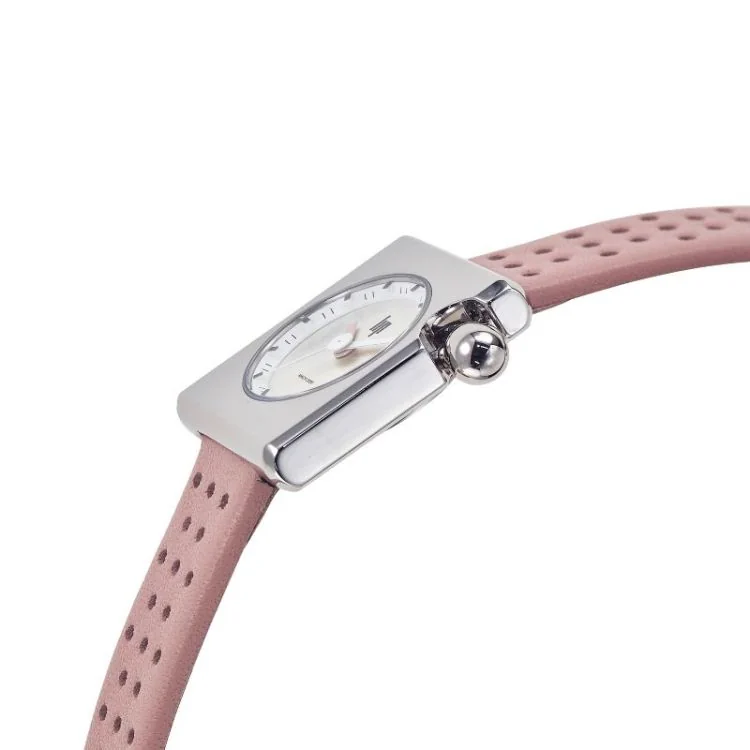 Cadran 2 Montre LIP - Mach 2000 - Mini Square - Cuir Rose