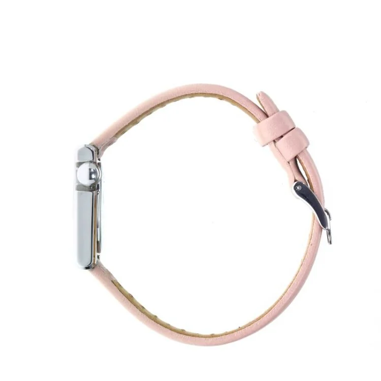 Coté Montre LIP - Mach 2000 - Mini Square - Cuir Rose
