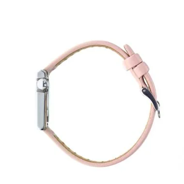 Coté Montre LIP - Mach 2000 - Mini Square - Cuir Rose
