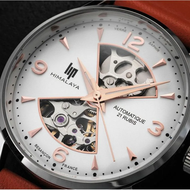 Cadran Montre LIP - Himalaya 33 mm - Sablier - Squelette Automatique - Cadran Blanc
