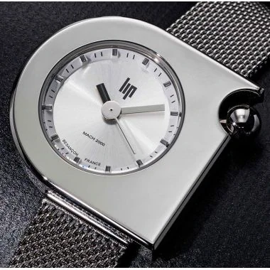 Cadran Montre LIP - Mach 2000 - Mini Moon - Maille Milanaise Argentée
