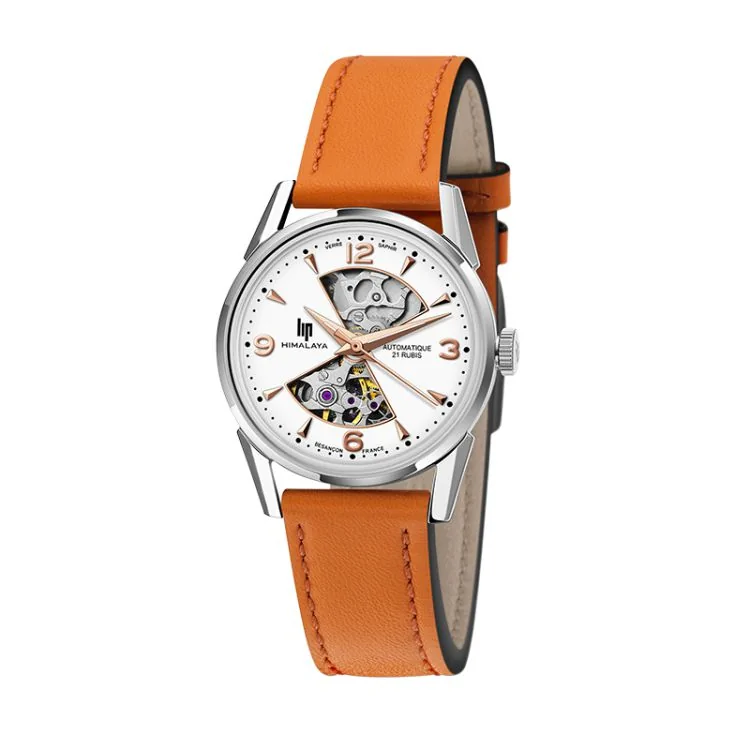 Face Montre LIP - Himalaya 33 mm - Sablier - Squelette Automatique - Cadran Blanc