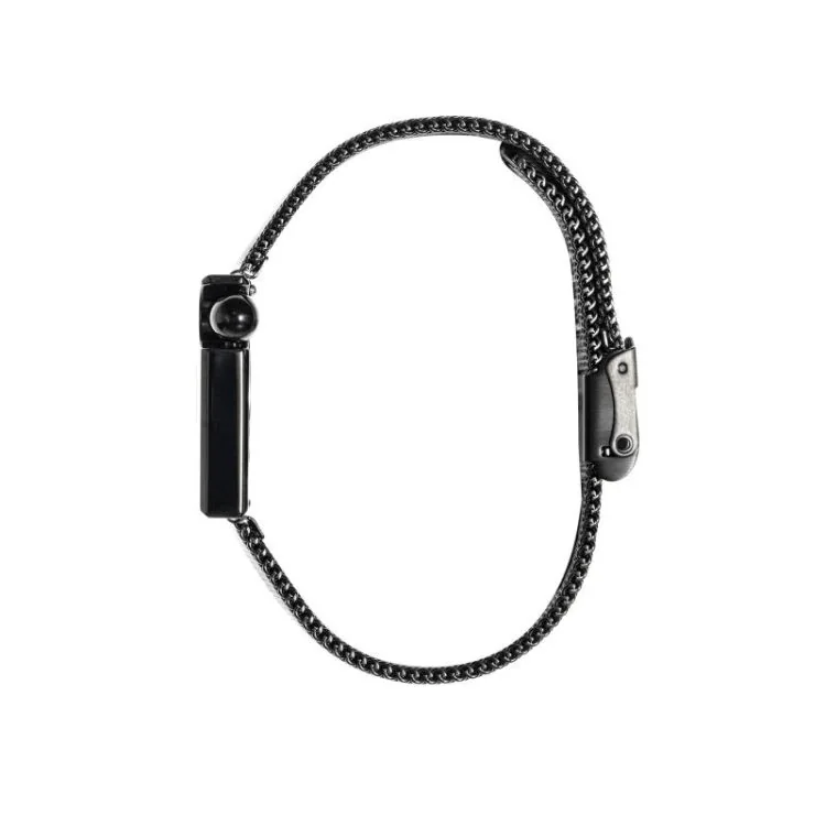 Coté Montre LIP - Mach 2000 - Mini Moon - Maille Milanaise Noire