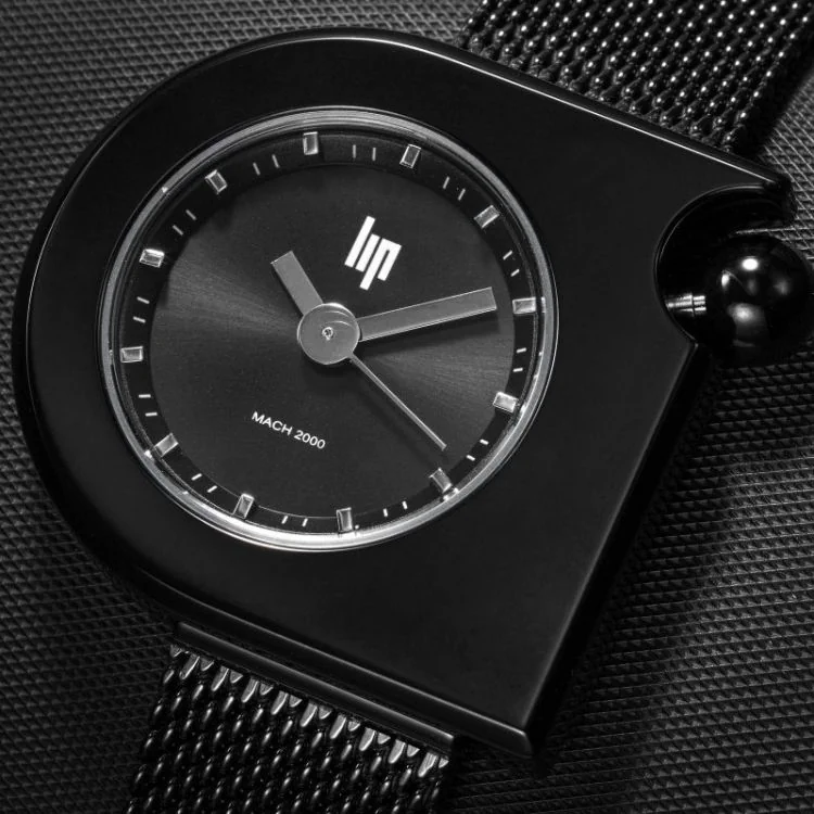 Cadran Montre LIP - Mach 2000 - Mini Moon - Maille Milanaise Noire
