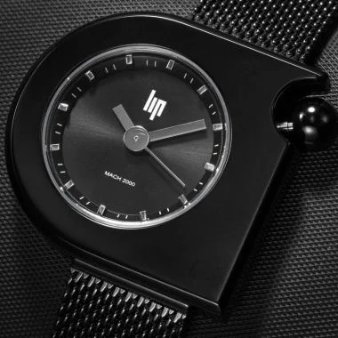 Cadran Montre LIP - Mach 2000 - Mini Moon - Maille Milanaise Noire