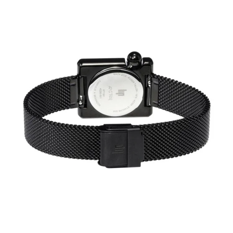 Dos Montre LIP - Mach 2000 - Mini Square - Maille Milanaise Noire