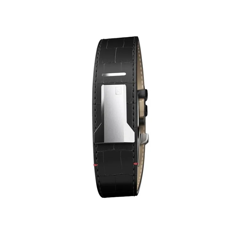 Bracelet de Montre Klokers - Bracelet Droit - Cuir Noir Façon Alligator