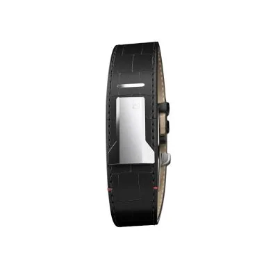 Bracelet de Montre Klokers - Bracelet Droit - Cuir Noir Façon Alligator