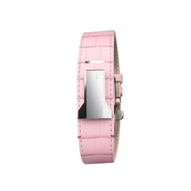 Bracelet de Montre Klokers - Bracelet Droit - Cuir Rose Pale Façon Alligator
