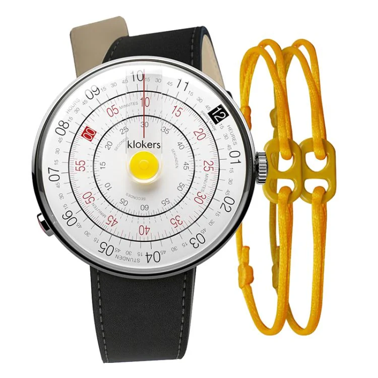 Montre Klokers - Klok 01 - Klokers X Togetherband - Bracelet Cuir Noir