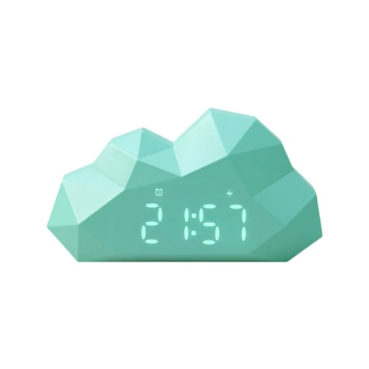 Face 2 Réveil Digital Lumineux Enfant Billy Clock Mini Cloudy Turquoise