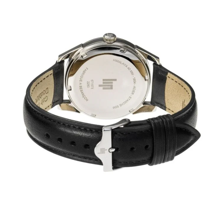 Dos Montre LIP - Himalaya 40mm - Bi-Compax - Jours et Date - Cuir Noir